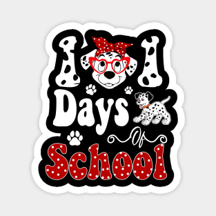 101 Days Of School Dalmatian Dog 100 Days Smarter Teachers Magnet