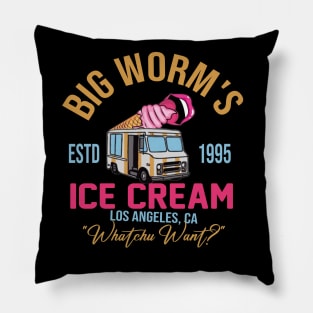 Big Worm's Ice Cream - "Whatchu Want?" - Los Angeles, CA Pillow