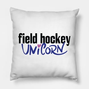 Field Hockey Unicorn Pillow