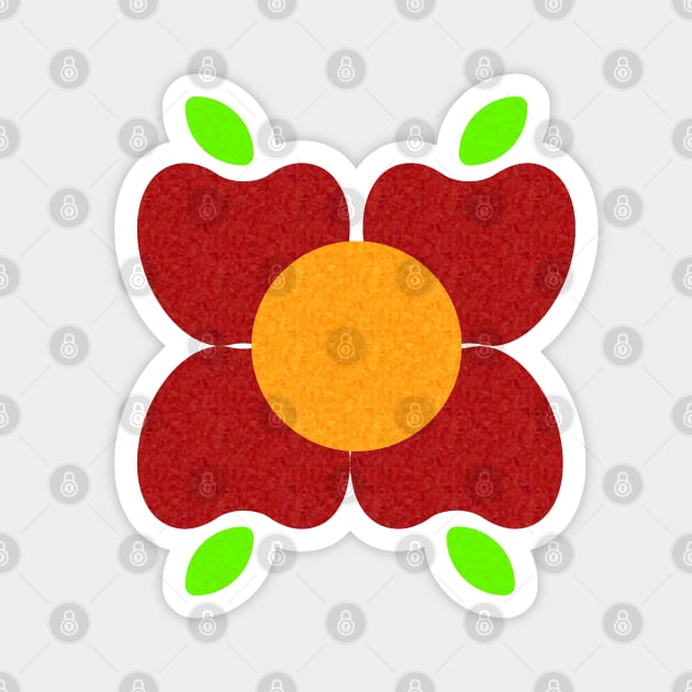 Apples to Oranges Flower Pattern Magnet by TeachUrb