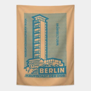 Berlin Haupstadt Vintage Styled Stamp/Matchbook Design Tapestry