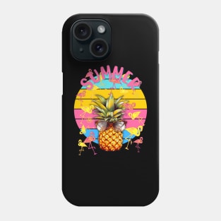 Flamingos and Pineapple Phone Case