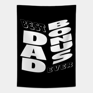 Best Bonus Dad Ever Cool Typography Inspirational Tapestry