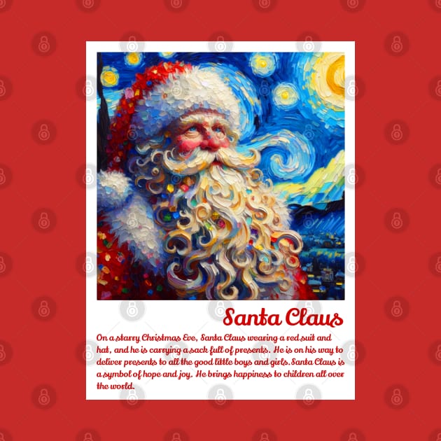 Santa in starry night by FUN GOGH