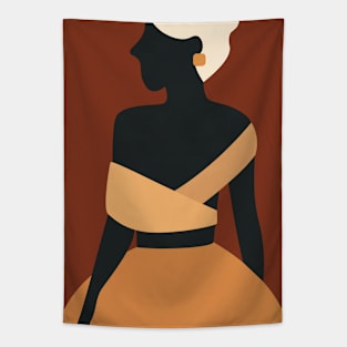 Woman Back, Dress, Boho, Fashion Print 2 Tapestry