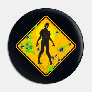 Caution: Zombie Crossing Pin