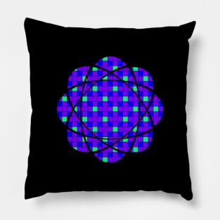 Vibrant checkered artwork Pillow