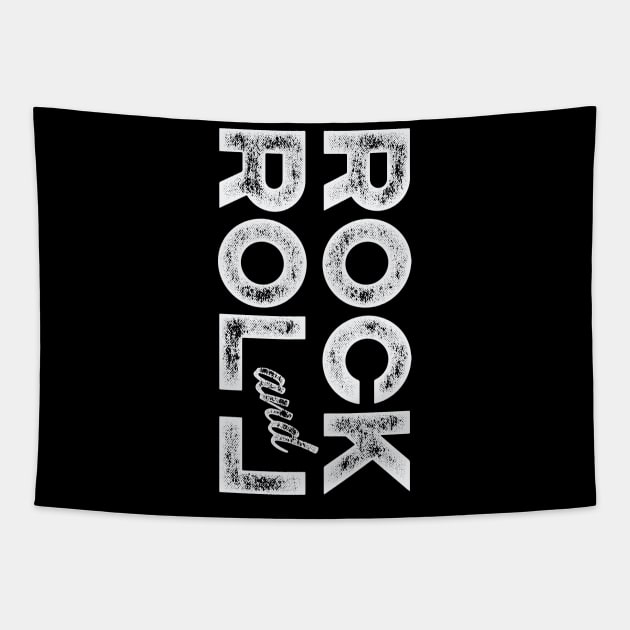 Rock and roll design with textured letters Tapestry by Frispa