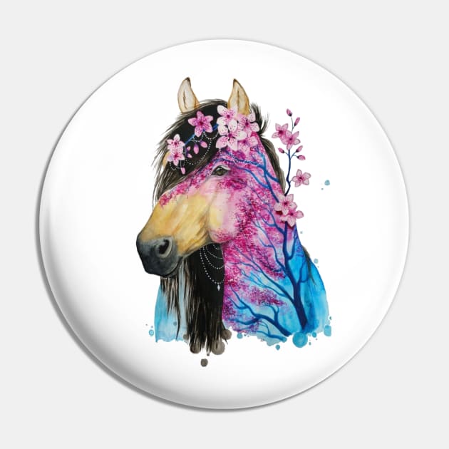 Horse pink flowers Pin by Bagalon