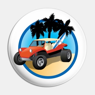 Manxter Dune Buggy w Surfboard & Palms Pin