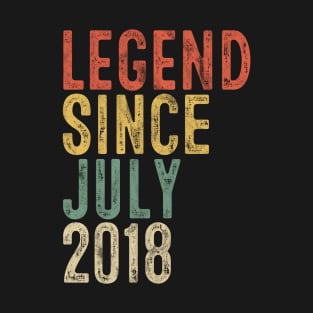 Fun Legend Since July 2018 2nd Birthday Gift 2 Year Old T-Shirt