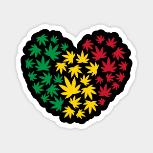 Rasta Weed Heart Magnet