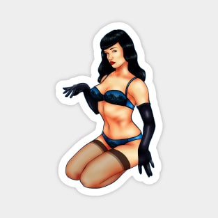 Bettie Page Pin Up Color Magnet