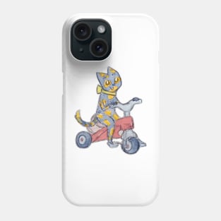 baby cat tricycle Phone Case