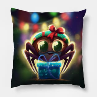 Cute Spider Drawing Pillow