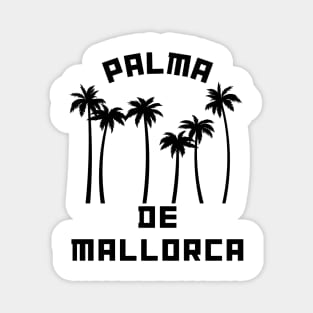 Palma de Mallorca Spain Black text Magnet