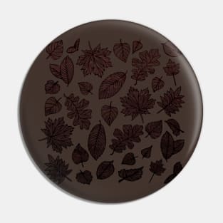 Brown Autumn Season Digital Painting Pin