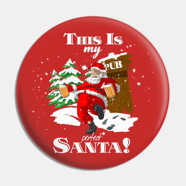 Drunk Santa Pin by Fine_Design