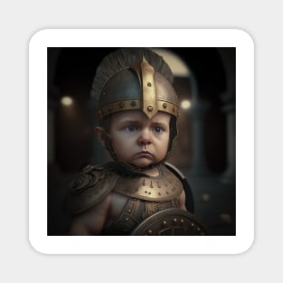 A Cute Gladiator Baby Magnet