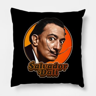 Retro Salvador Dali Tribute Pillow