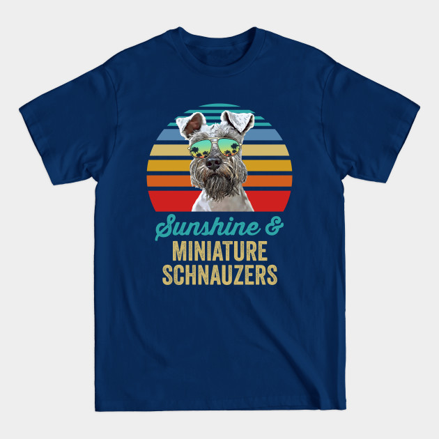 Disover Sunshine Miniature Schnauzers Dog Retro Beach Vibe - Miniature Schnauzers Dog Retro Beach Vi - T-Shirt