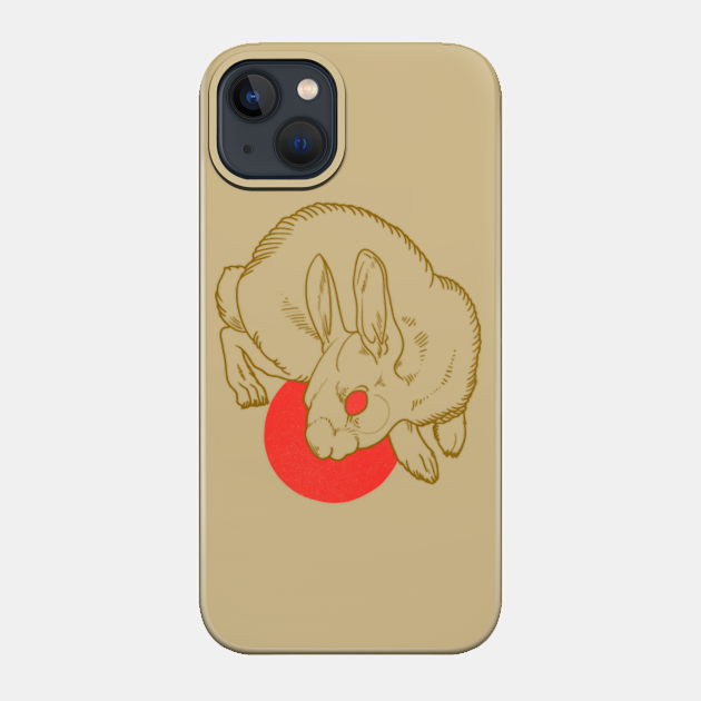 Rabbit heart Gold Edition - White Rabbit - Phone Case