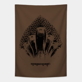 Naga Angkor Wat in Black Tapestry