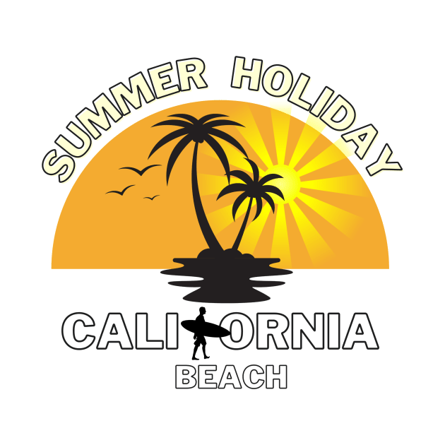 Summer holiday california beach shirt by pouoQ