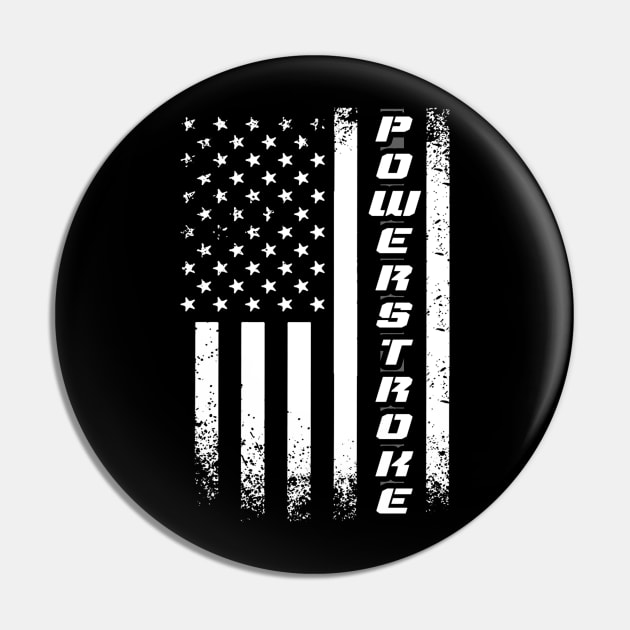 American Powerstroke Flag Pin by QUYNH SOCIU