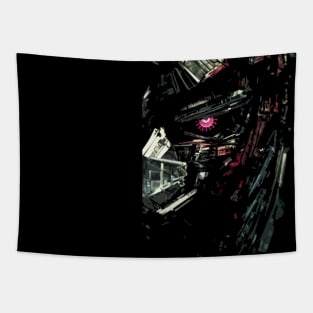 Abstract Roboter Head Tapestry