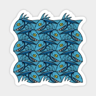 Escher Fish pattern III Magnet