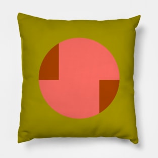 80s vibe olive & reddish Pillow