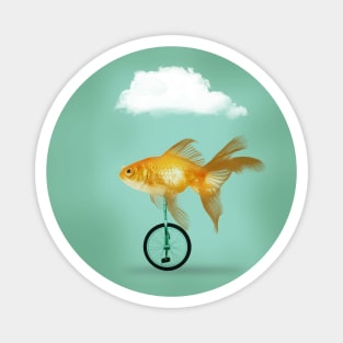Unicycle Goldfish 02 Magnet