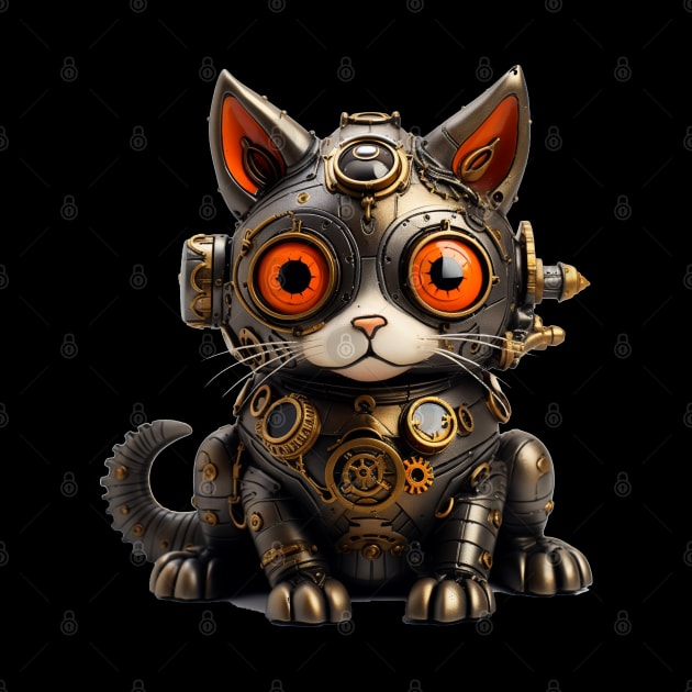 Cat Halloween Steampunk for Cat Lover by Omarzone