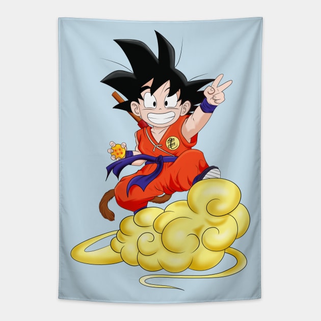 Young Goku Tapestry by Nykos