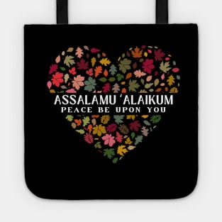 Assalamu 'alaikum Peace be upon You Salam Love  Floral Tote