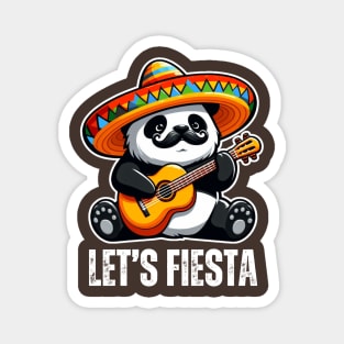 Let's Fiesta Cinco De Mayo Panda Bear Funny Magnet