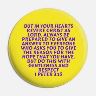 Bible Verse 1 Peter 3:15 Pin