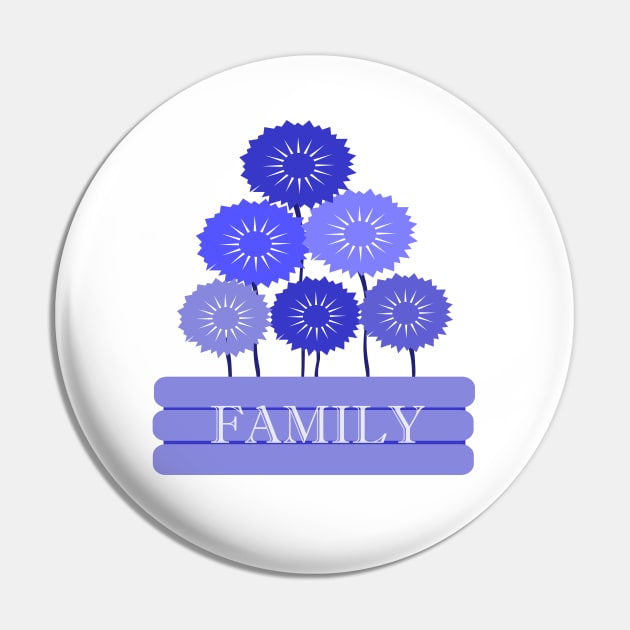 Bouquet of Purple Flowers - with quote Indicating importance of "FAMILY" Pin by YayYolly
