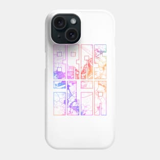 Brasilia, Brazil City Map Typography - Colorful Phone Case