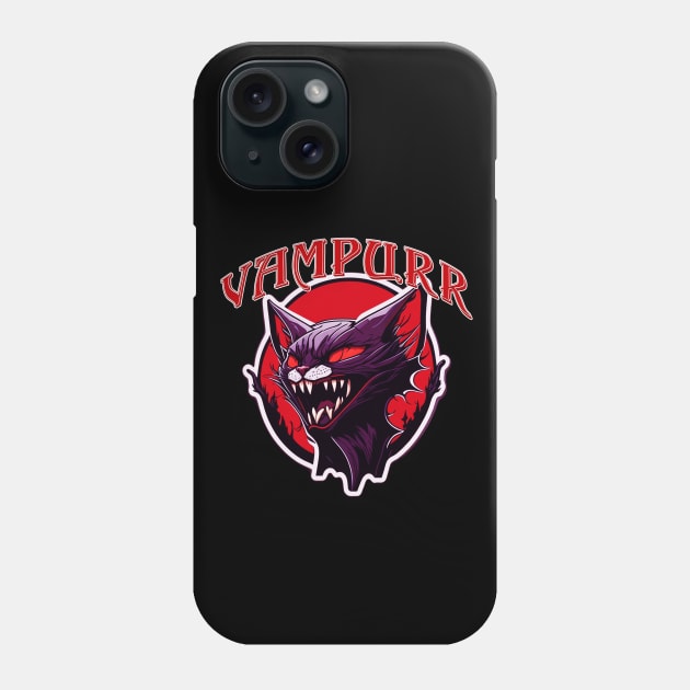 Vampurr - Vintage Cat Phone Case by Gothic Museum