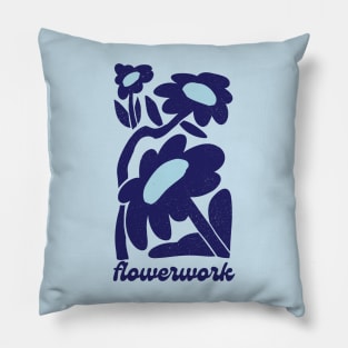 Flowerwork - Wildflower - Indigo (RM of BTS) Pillow