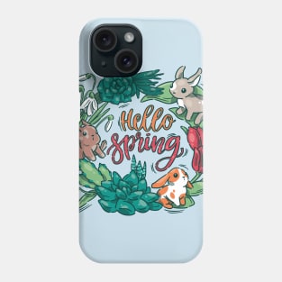 Hello Spring! (rabbits) Phone Case