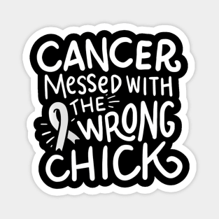 Womens Brain Cancer Survivor  Chemo Gray  Glioblastoma Magnet