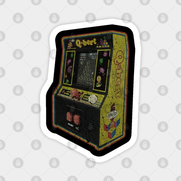 VINTAGE -  Arcade Game Qbert Consol Magnet by jandamuda99