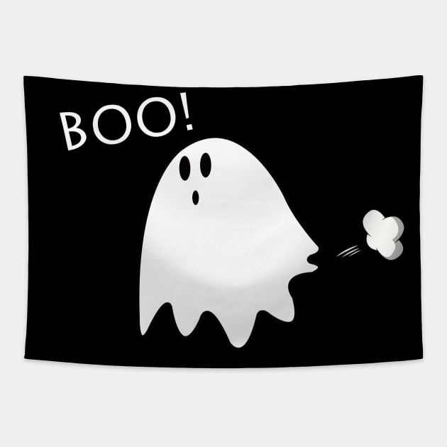 Boo fart gost Halloween Shirt, Funny Halloween shirt Tapestry by Collagedream