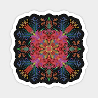 Folkloristic pattern with flower elements Magnet