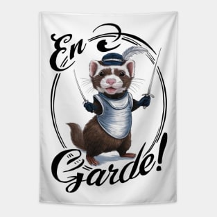 'En Garde! 'Funny Fencing Ferret Tapestry