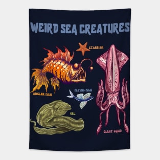 Weird Sea Creatures Tapestry