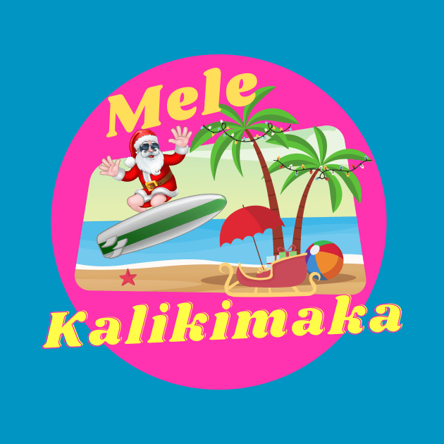 Mele Kalikimaka Hawaiian Christmas by Natalie C. Designs 